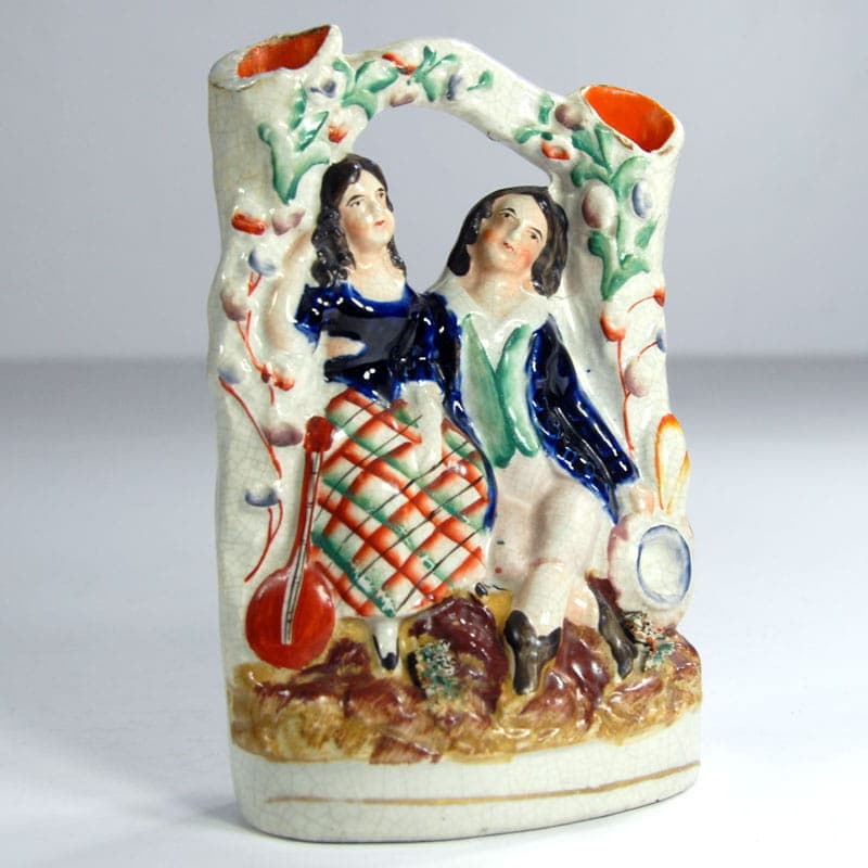 Figurka kominkowa Staffordshire, ceramika wielobarwna, Anglia, początek XX w. - 39879