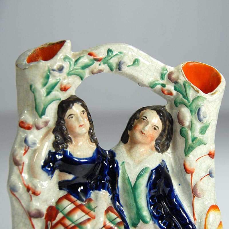 Figurka kominkowa Staffordshire, ceramika wielobarwna, Anglia, początek XX w. - 39881