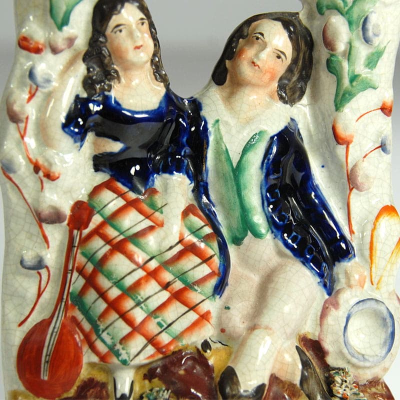 Figurka kominkowa Staffordshire, ceramika wielobarwna, Anglia, początek XX w. - 39882