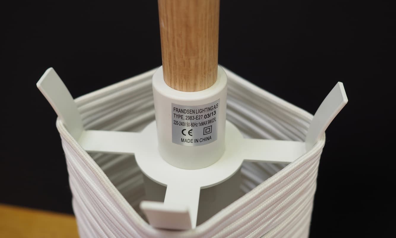 Lampa biurkowa, metal biały, proj. O. Recht & C. Høncke, BoConcept, Dania, lata 70. - 40014