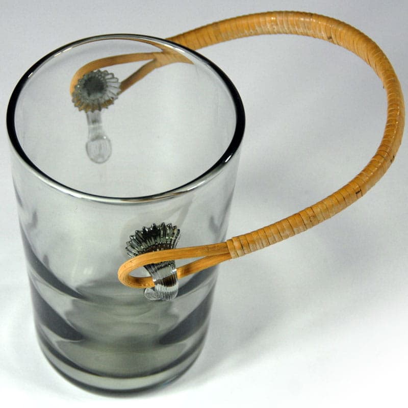 Kubełek na lód, szkło szare, proj. J. E. Bang, Holmegaard, Dania, lata 60. - 39871