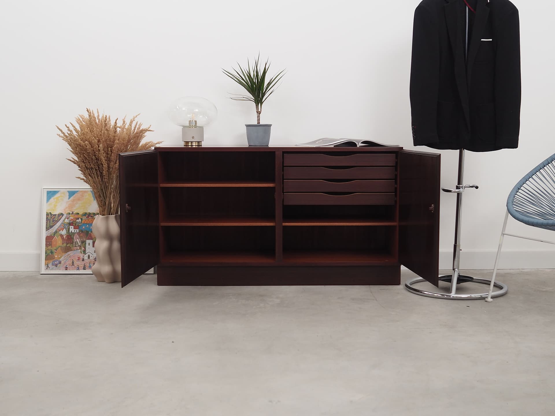 Cabinet, dark brown mahogany, Omann Jun, Denmark, 1960s - 51386