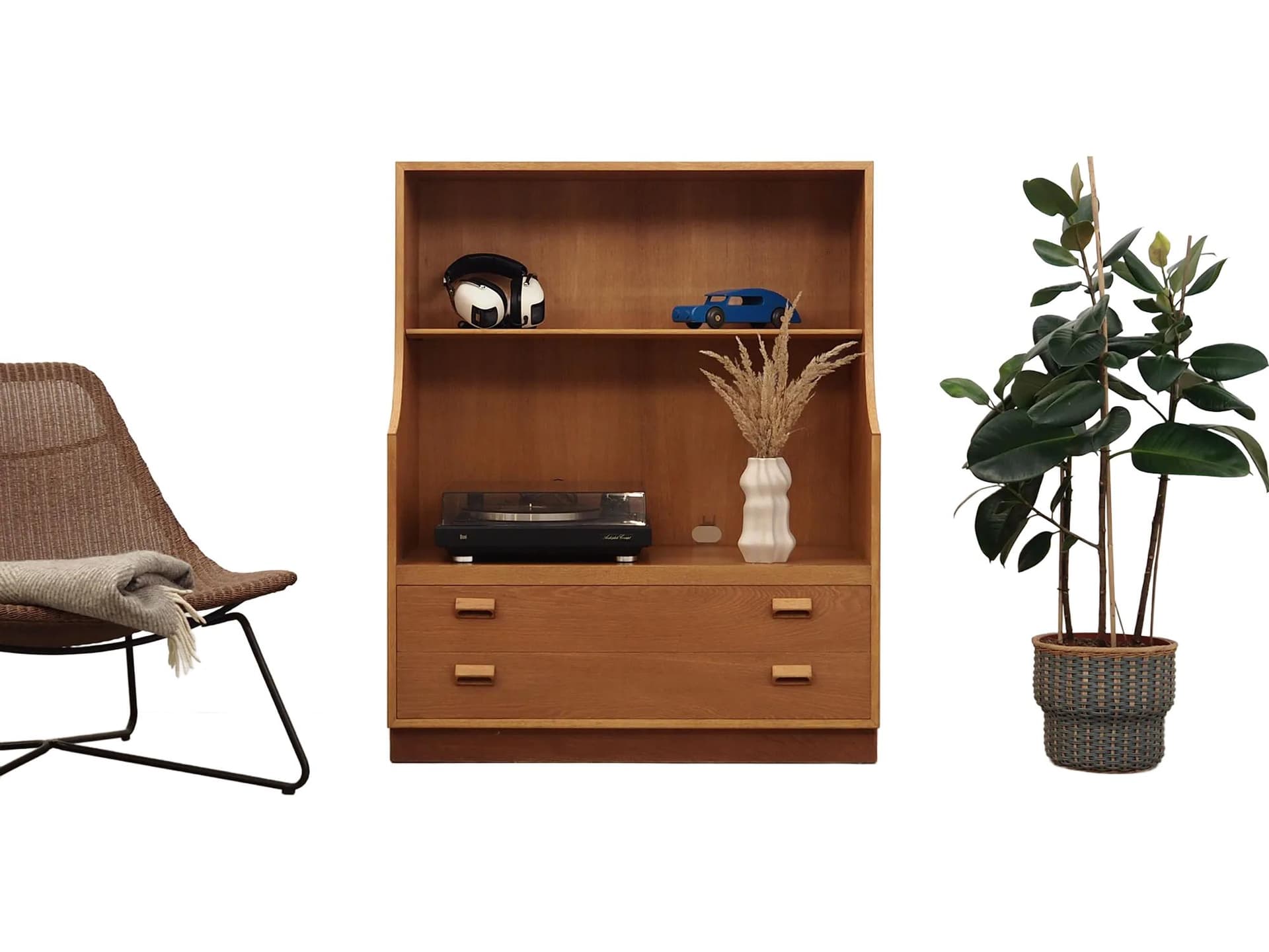 Regał, jesion żółty, proj. B. Mogensen, Dania, lata 70. - 40518