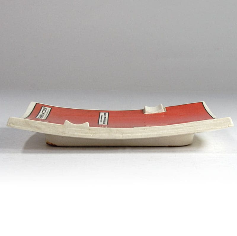 Popielniczka General Accident, ceramika czerwona, Belgia, lata 30. - 40371