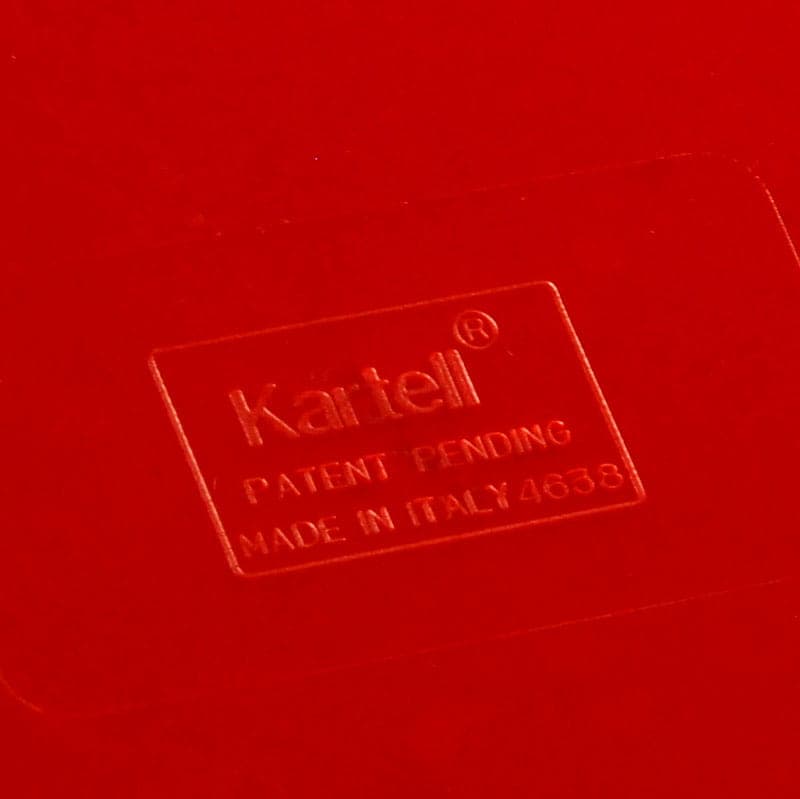 Popielnica, czerwona, plastik, proj. A. Castelli Ferrieri, Kartell, Włochy, lata 70. - 40364