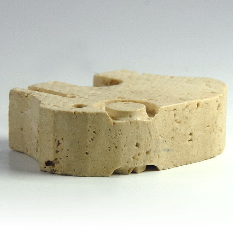 Figurka słoń, trawertyn beżowy, Fratelli Manelli, Włochy, lata 70. - 40346