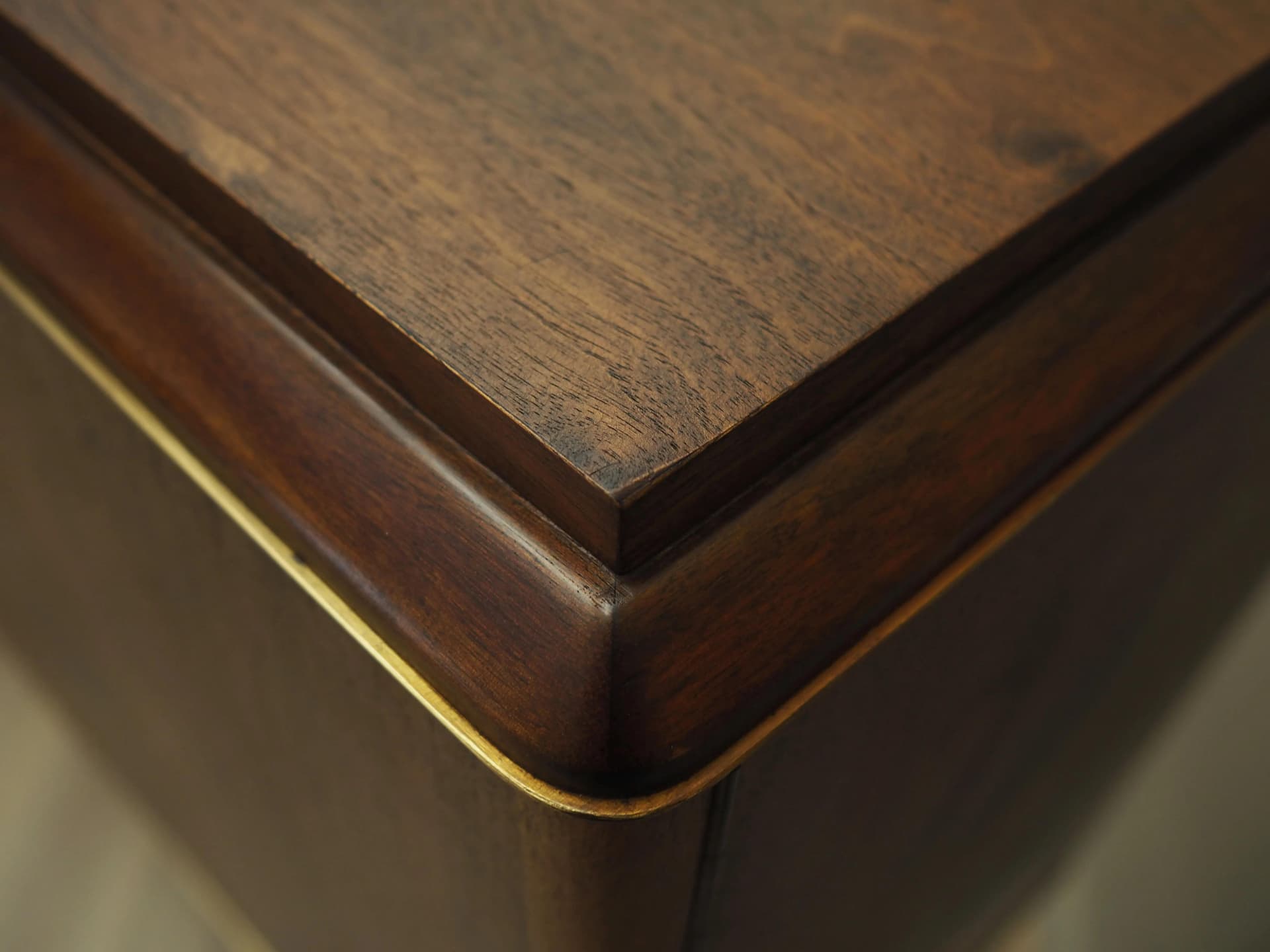 Highboard, orzech, metal czarny, Dania, lata 60. - 40496