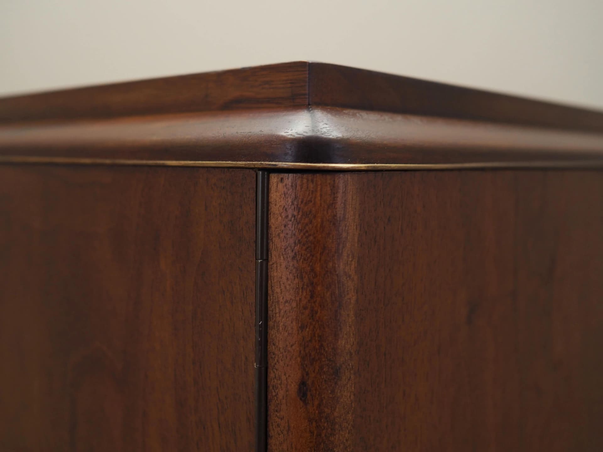 Highboard, orzech, metal czarny, Dania, lata 60. - 40494