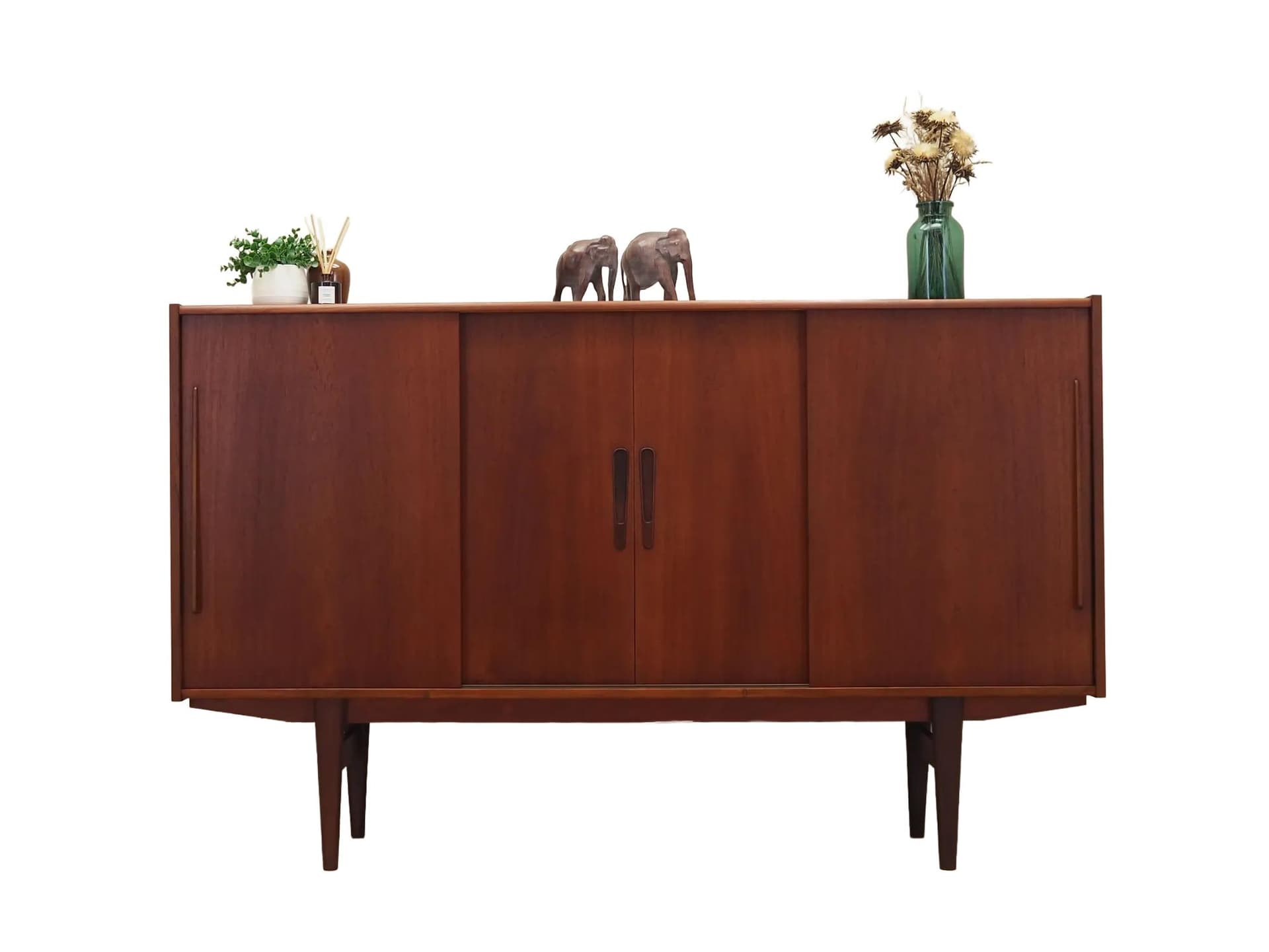 Highboard, teak pomarańczowy, Dania, lata 60.
