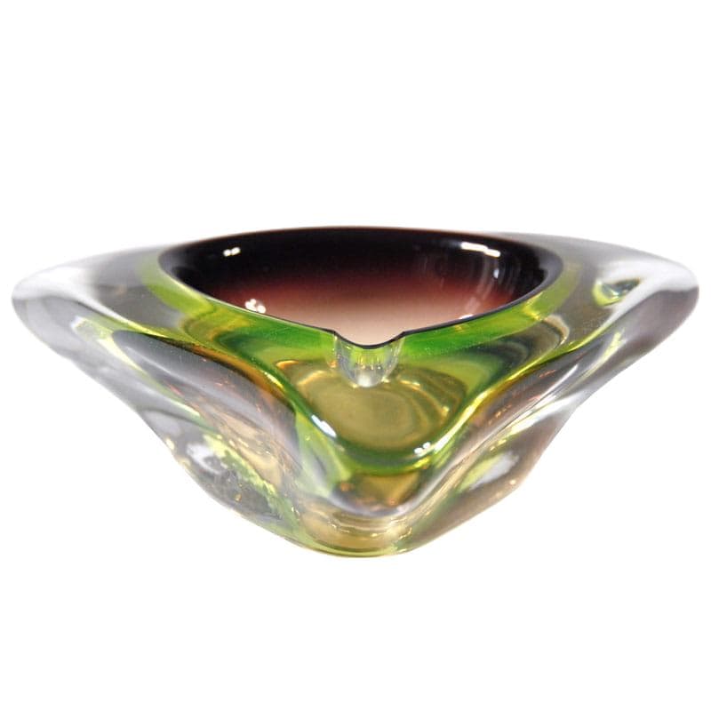 Popielniczka sommerso, fiolet, szkło, Murano, Włochy, lata 60.