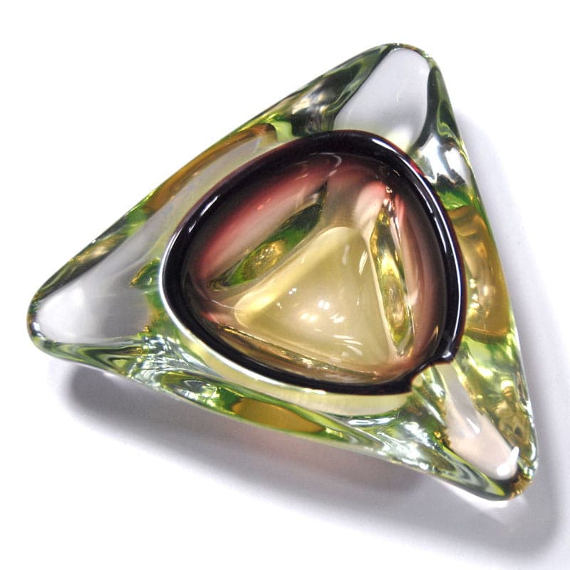 Popielniczka sommerso, fiolet, szkło, Murano, Włochy, lata 60. - 40298