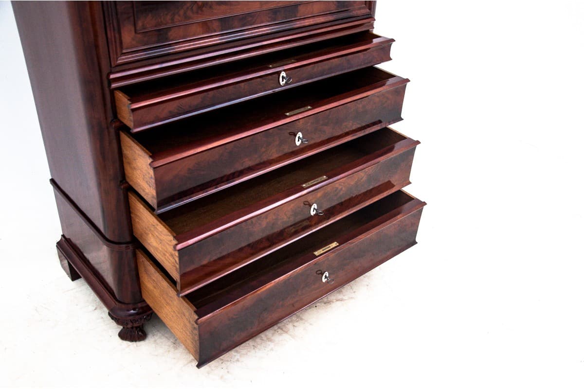Mahogany Secretary Desk, Biedermeier Style, Northern Europe, 1860s - 47249