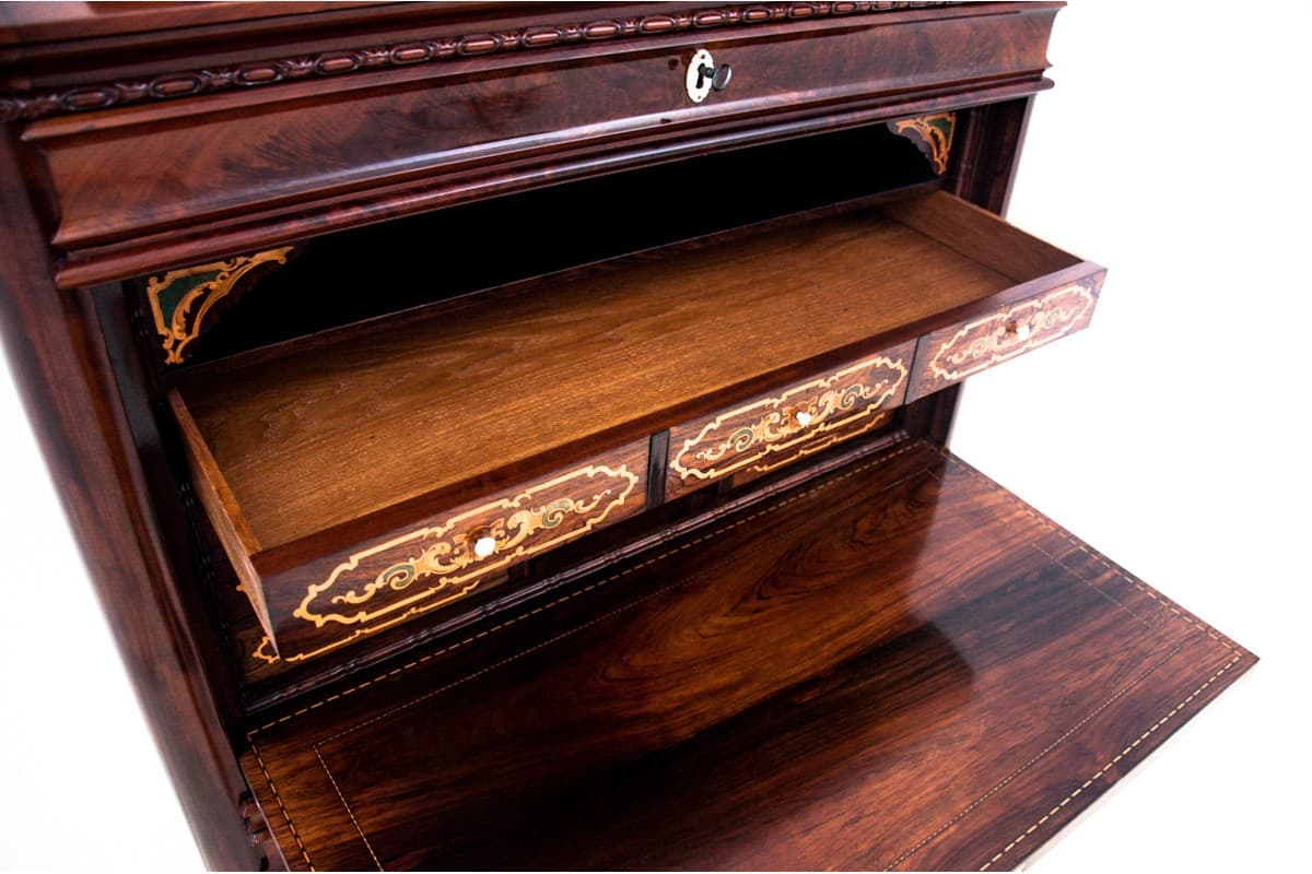 Mahogany Secretary Desk, Biedermeier Style, Northern Europe, 1860s - 47243
