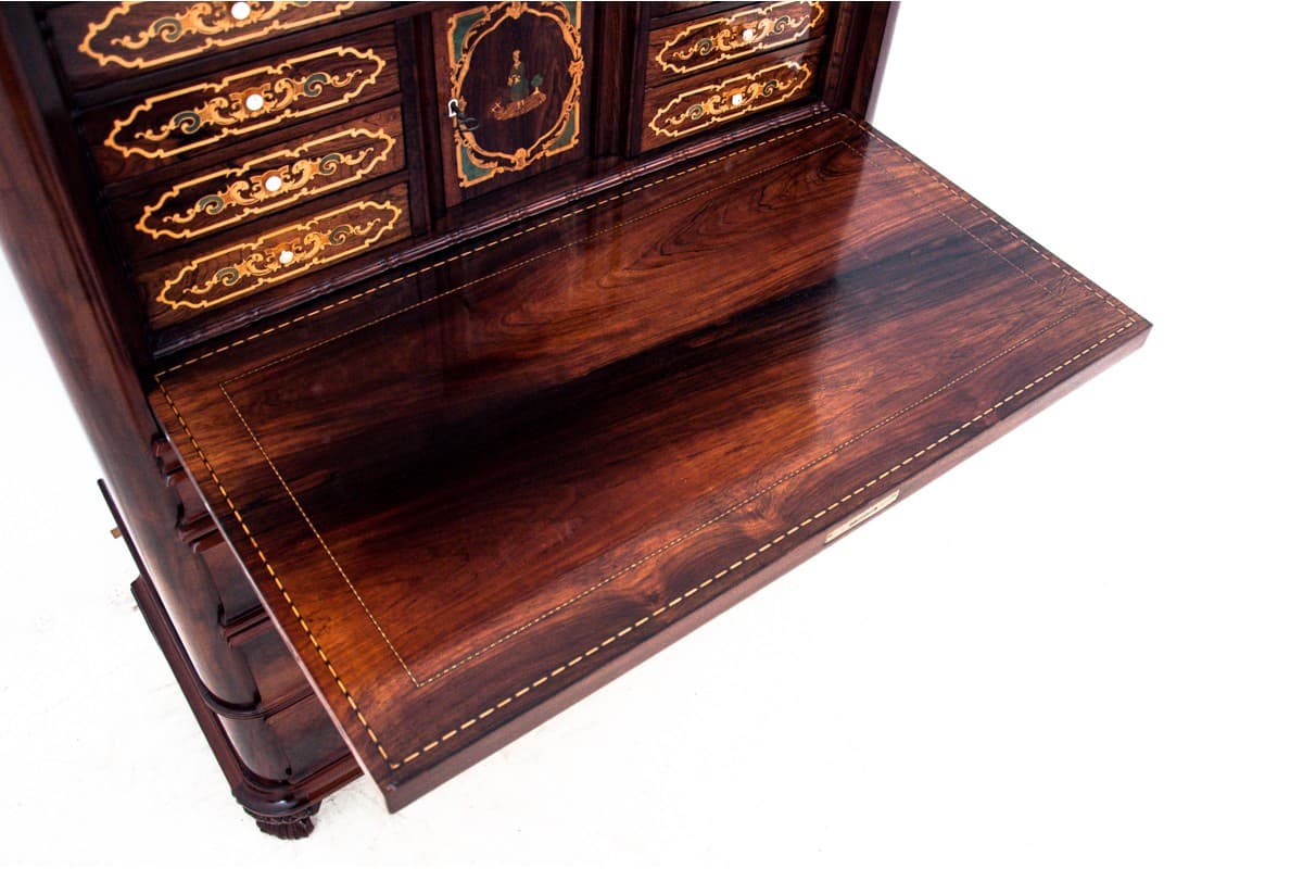 Mahogany Secretary Desk, Biedermeier Style, Northern Europe, 1860s - 47247