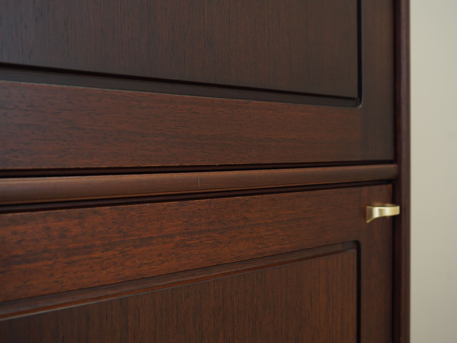 Witryna, mahoniowy brąz, mahoń, Dania, lata 70. - 51340