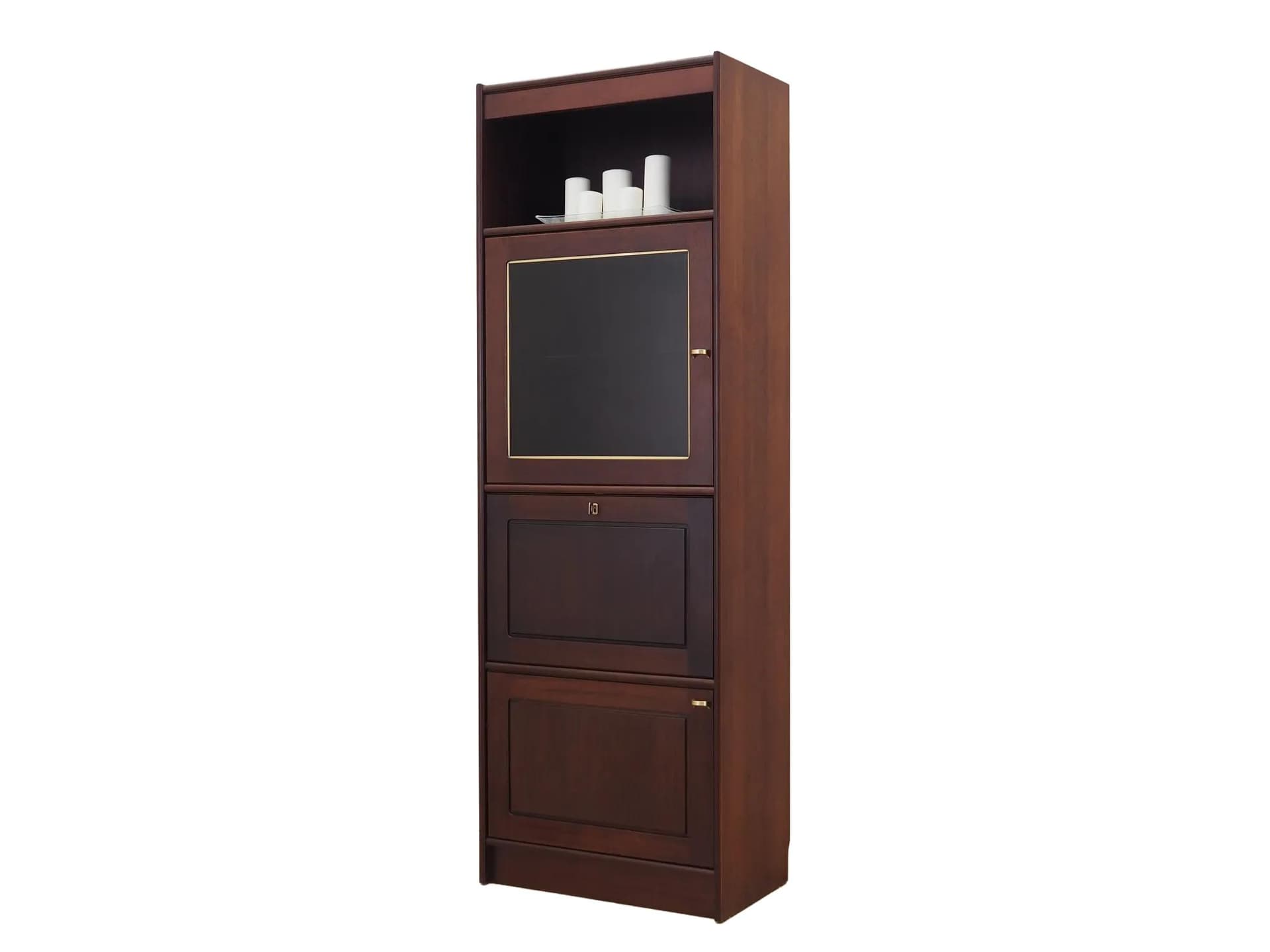 Witryna, mahoniowy brąz, mahoń, Dania, lata 70.