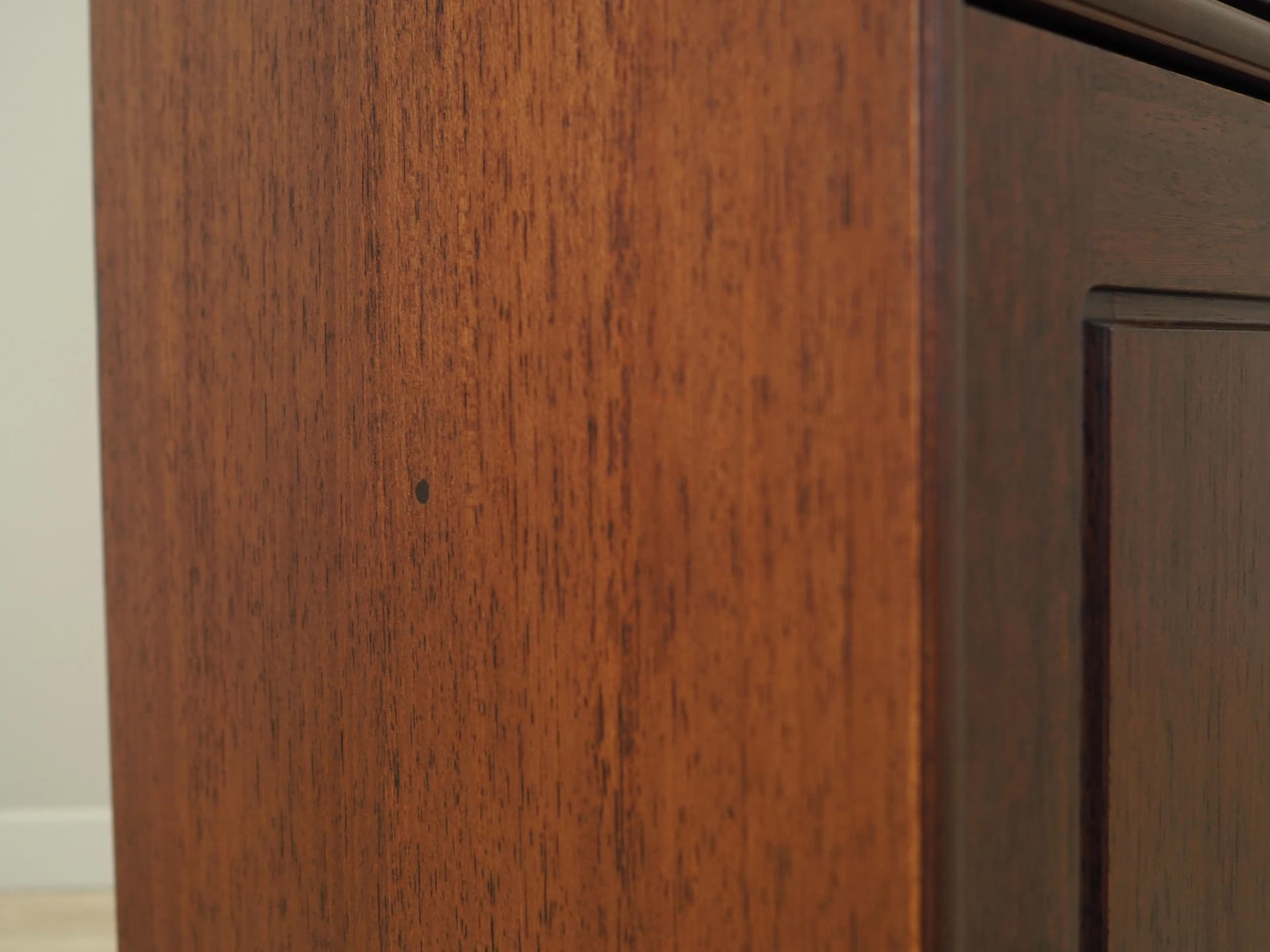 Witryna, mahoniowy brąz, mahoń, Dania, lata 70. - 40437