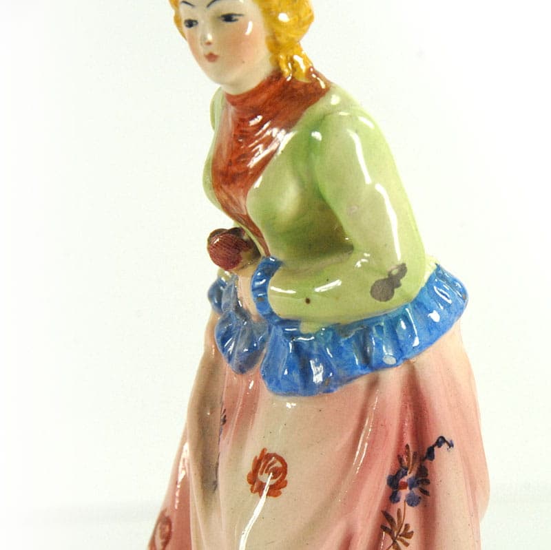 Para figurek Capodimonte, ceramika wielokolorowa, Włochy, lata 50. - 40198