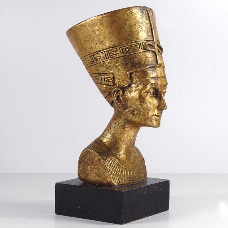 Popiersie Nefretete, złoty, tworzywo sztuczne, Francja, lata 80. - 40187