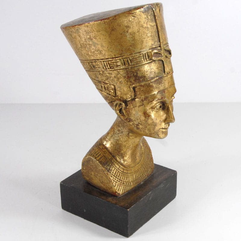 Popiersie Nefretete, złoty, tworzywo sztuczne, Francja, lata 80. - 40192