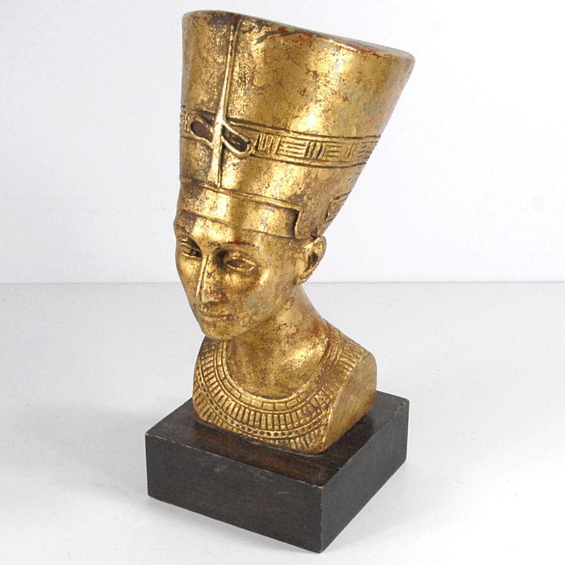 Popiersie Nefretete, złoty, tworzywo sztuczne, Francja, lata 80. - 40188