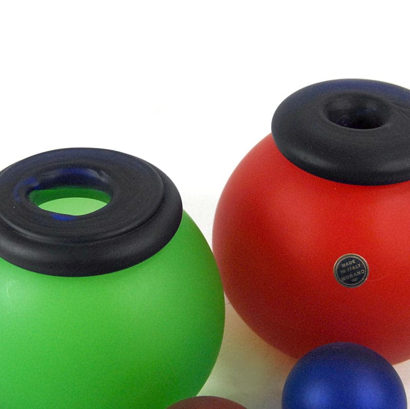 Komplet pojemników postmodernistycznych, szkło multikolor, Murano, Włochy, lata 80. - 41967