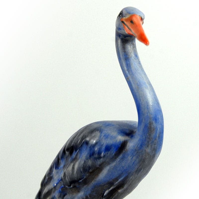 Heron figurine, multicolor, ceramics, Italy, 1980s. - 41950