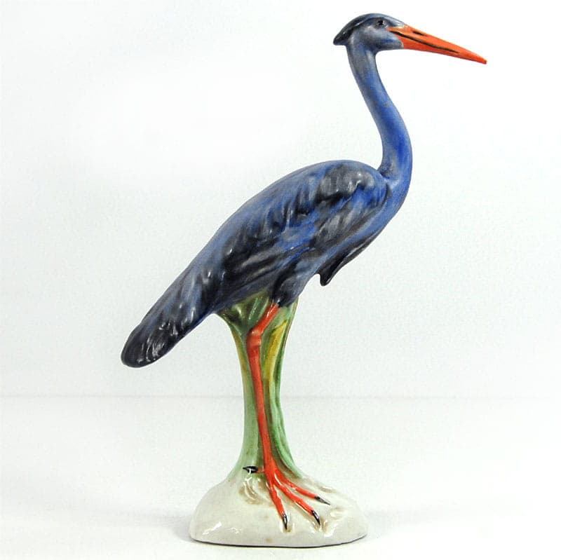 Heron figurine, multicolor, ceramics, Italy, 1980s. - 41944