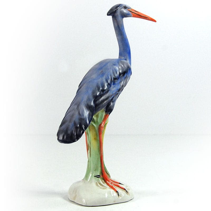 Heron figurine, multicolor, ceramics, Italy, 1980s. - 41947