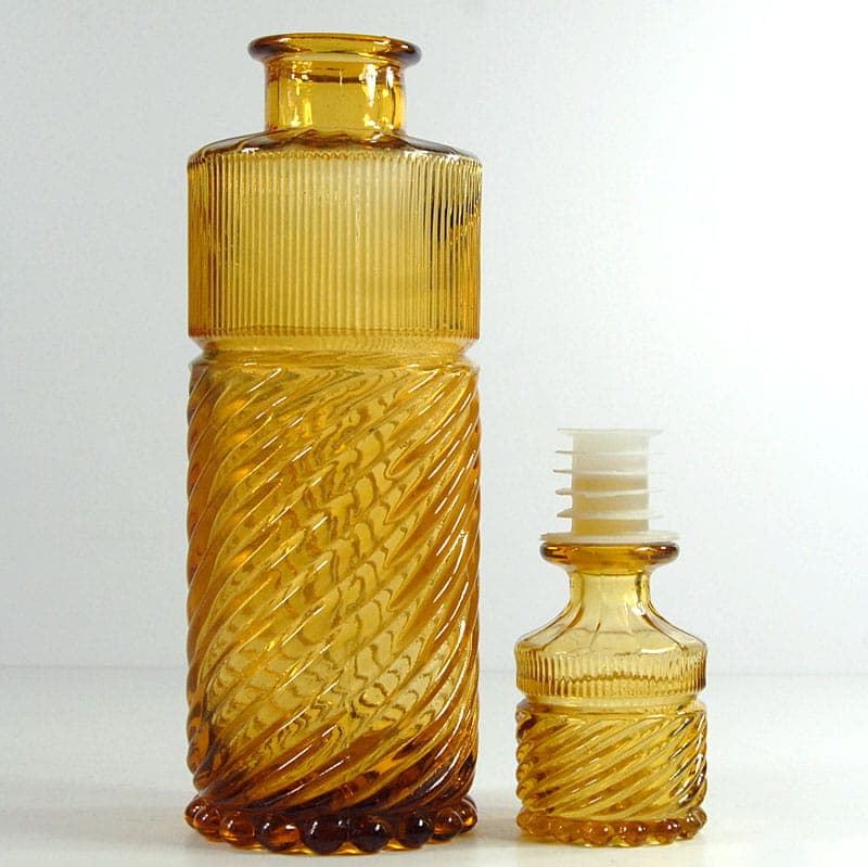 Karafka, Empoli, pomarańczowy, szkło, Włochy, lata 60. - 41919