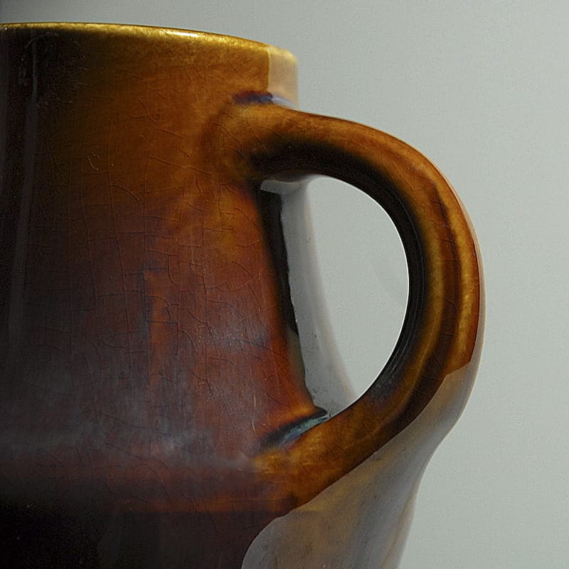 Jug, brown, ceramics, by S. A. Jensen, Denmark, 1960s. - 41915