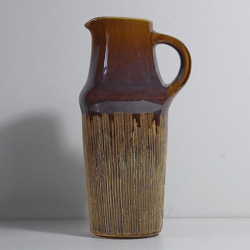 Jug, brown, ceramics, by S. A. Jensen, Denmark, 1960s. - 41912