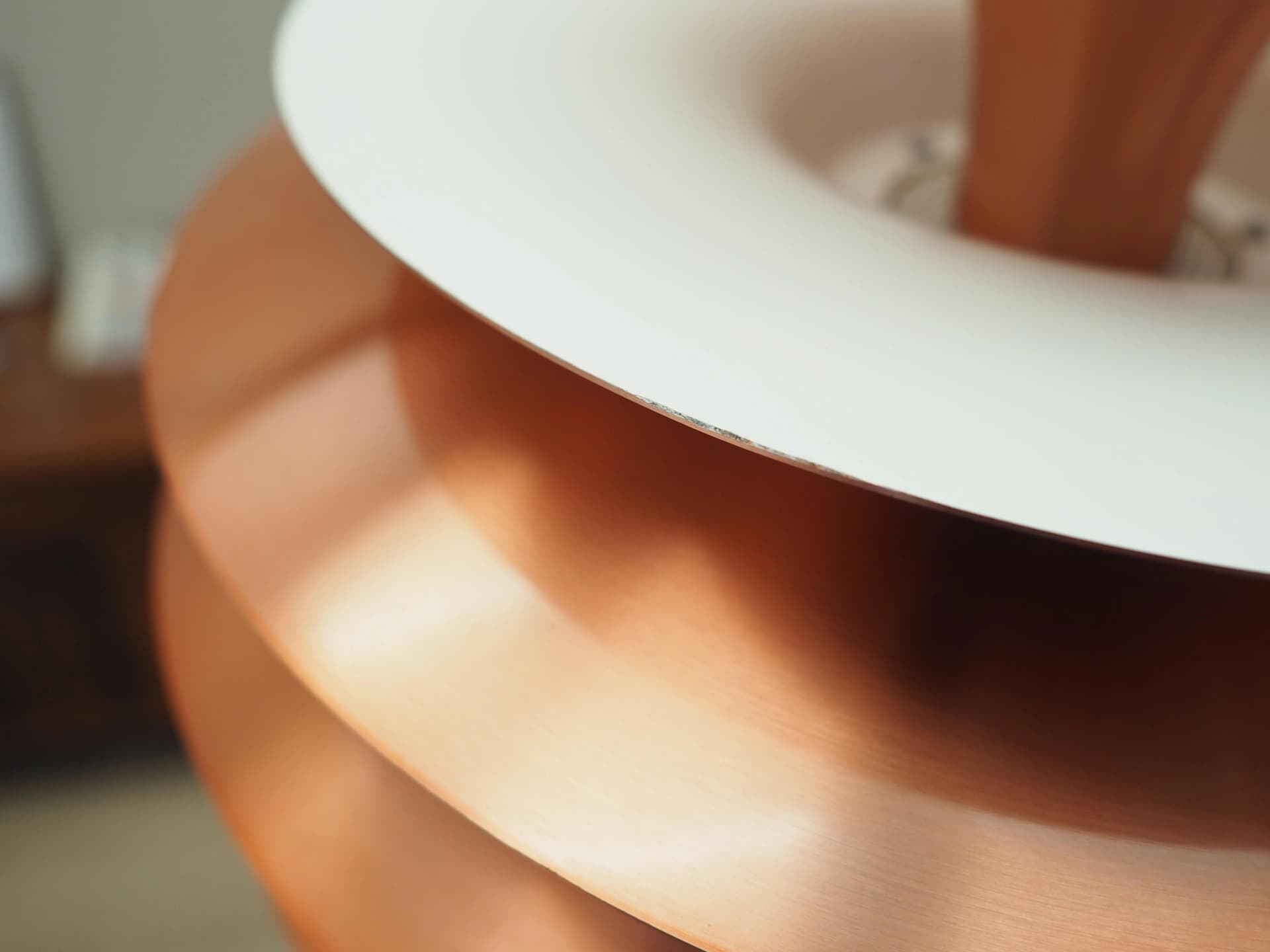 Pendant Lamp Barcelona, pink metal, by B. Karlby, Lyfa, Denmark, 1980s. - 41112