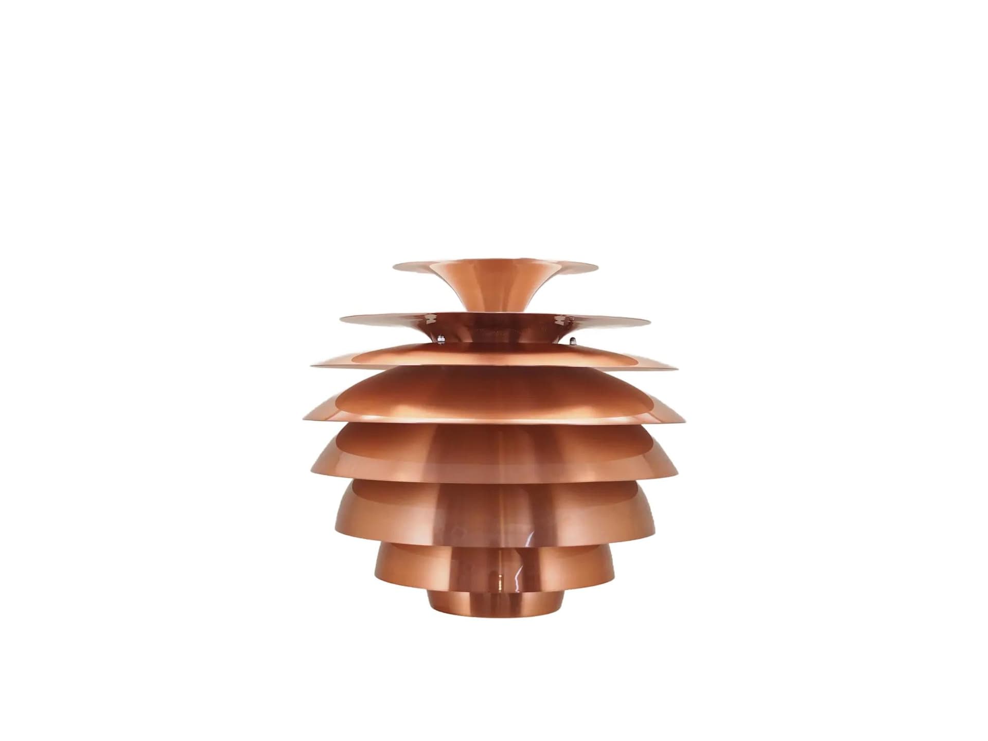 Pendant Lamp Barcelona, pink metal, by B. Karlby, Lyfa, Denmark, 1980s.