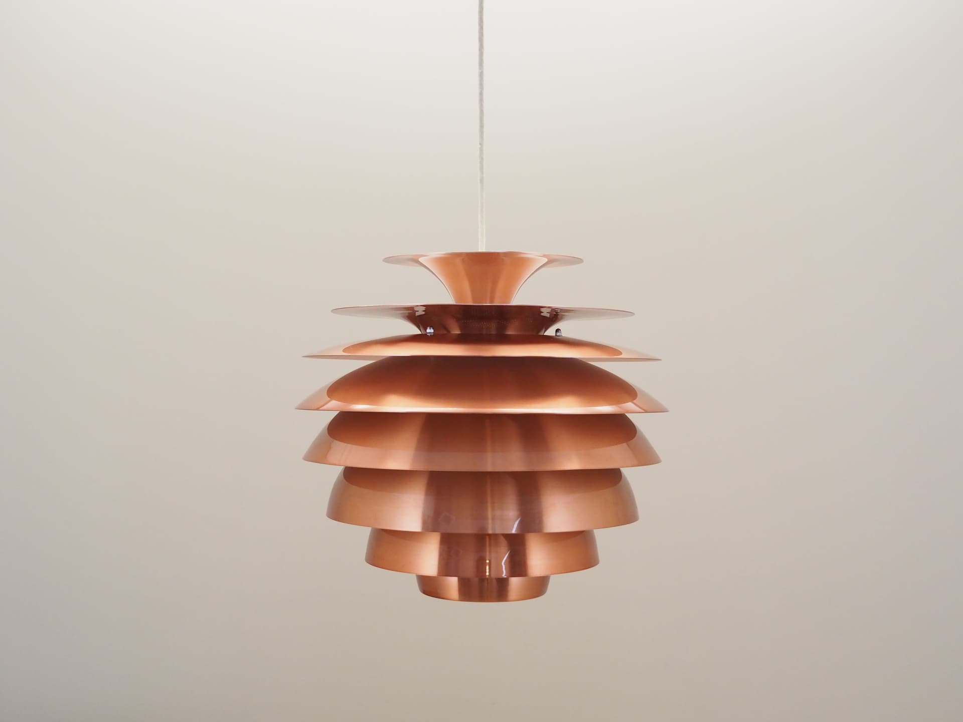 Pendant Lamp Barcelona, pink metal, by B. Karlby, Lyfa, Denmark, 1980s. - 51034