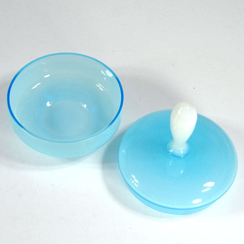 Glass container, Murano, blue glass, Italy, 1960s. - 41908