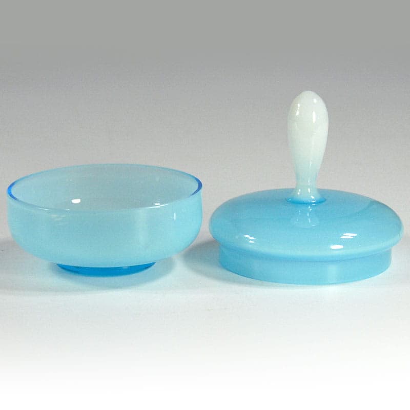 Glass container, Murano, blue glass, Italy, 1960s. - 41907