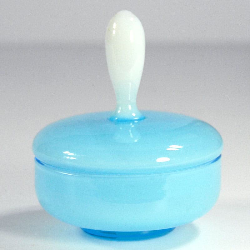 Glass container, Murano, blue glass, Italy, 1960s. - 41906