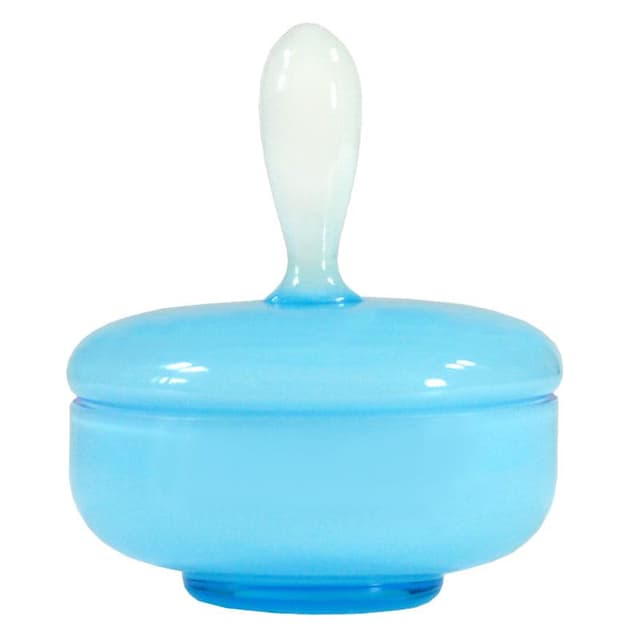 Glass container, Murano, blue glass, Italy, 1960s. - DIMENSION