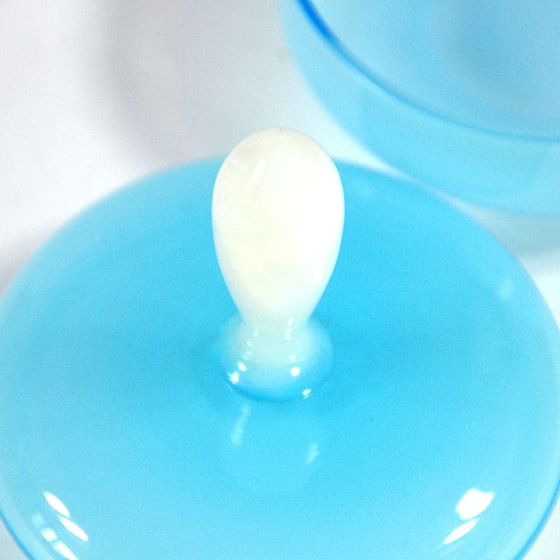 Glass container, Murano, blue glass, Italy, 1960s. - 41910