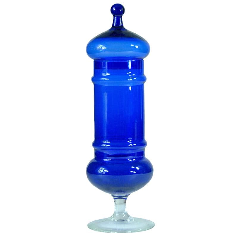 Glass Container, blue, by C. Moretti, Italy, 1970s.