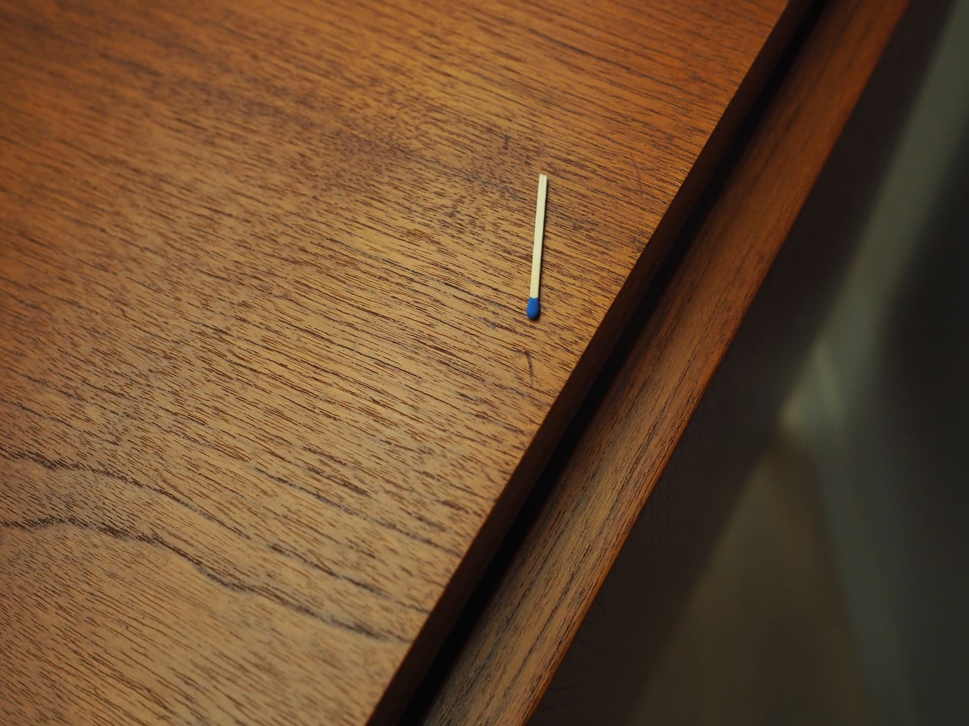 Desk, orange teak, Denmark, 1970s - 51031