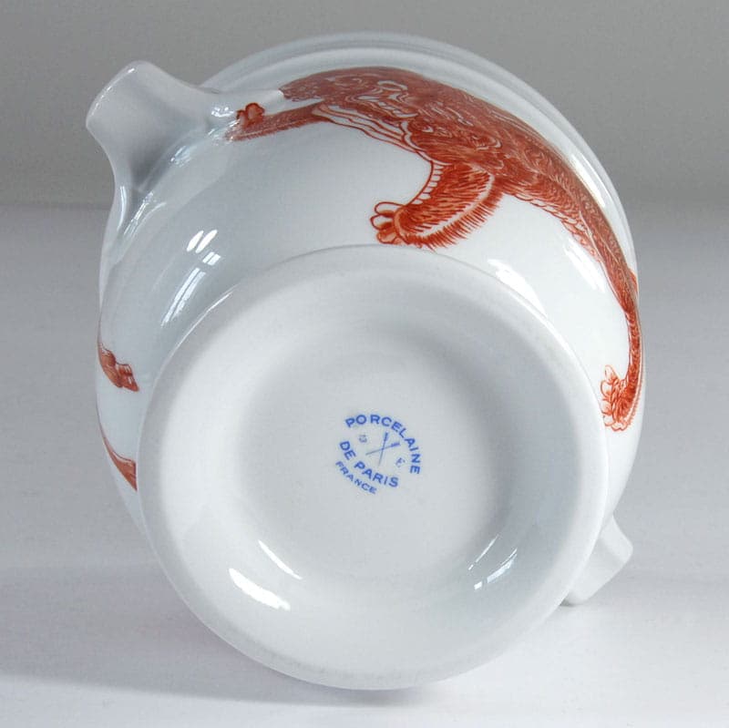 Porcelain container, Porcelaine de Paris, white, porcelain, France, 1980s. - 41854