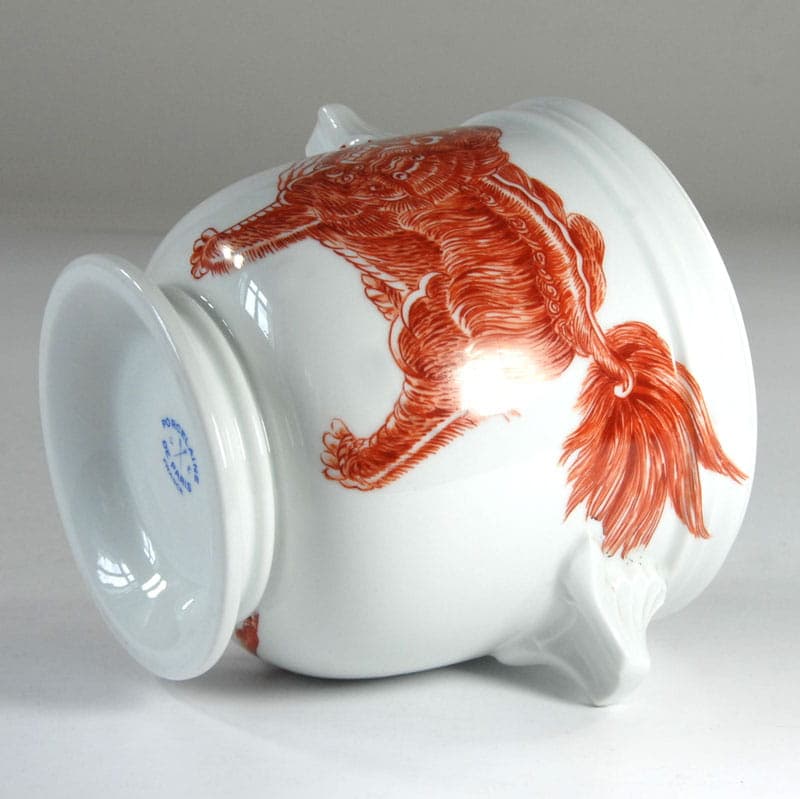 Porcelain container, Porcelaine de Paris, white, porcelain, France, 1980s. - 41855