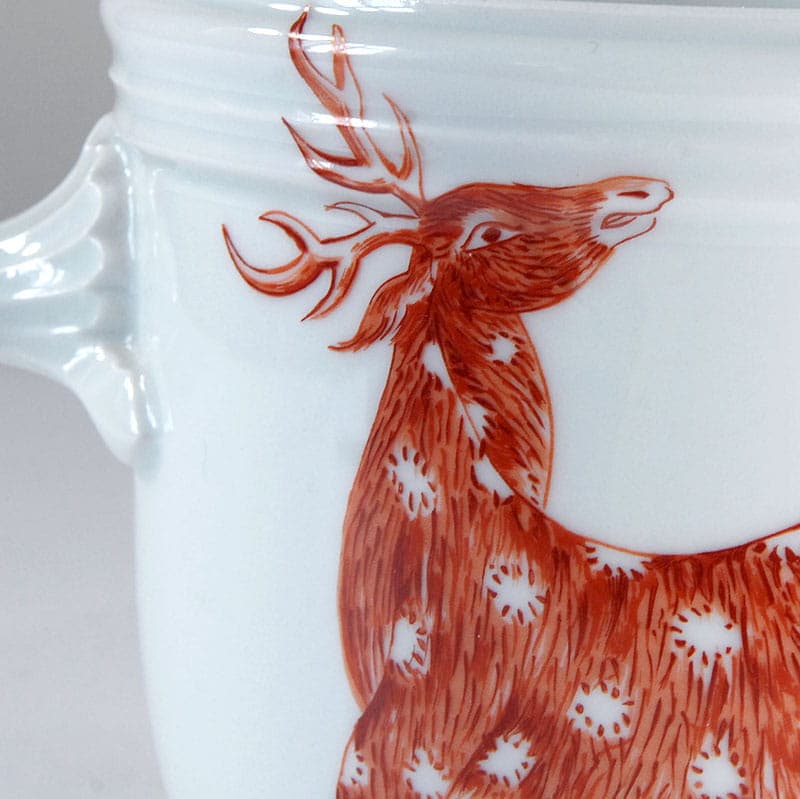 Porcelain container, Porcelaine de Paris, white, porcelain, France, 1980s. - 41850