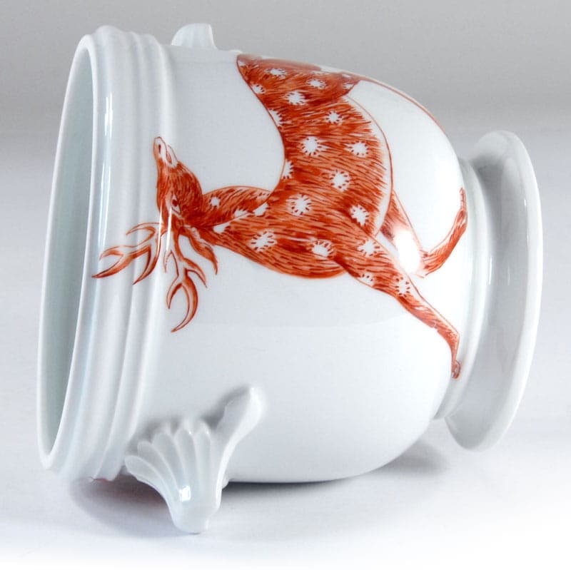 Porcelain container, Porcelaine de Paris, white, porcelain, France, 1980s. - 41853