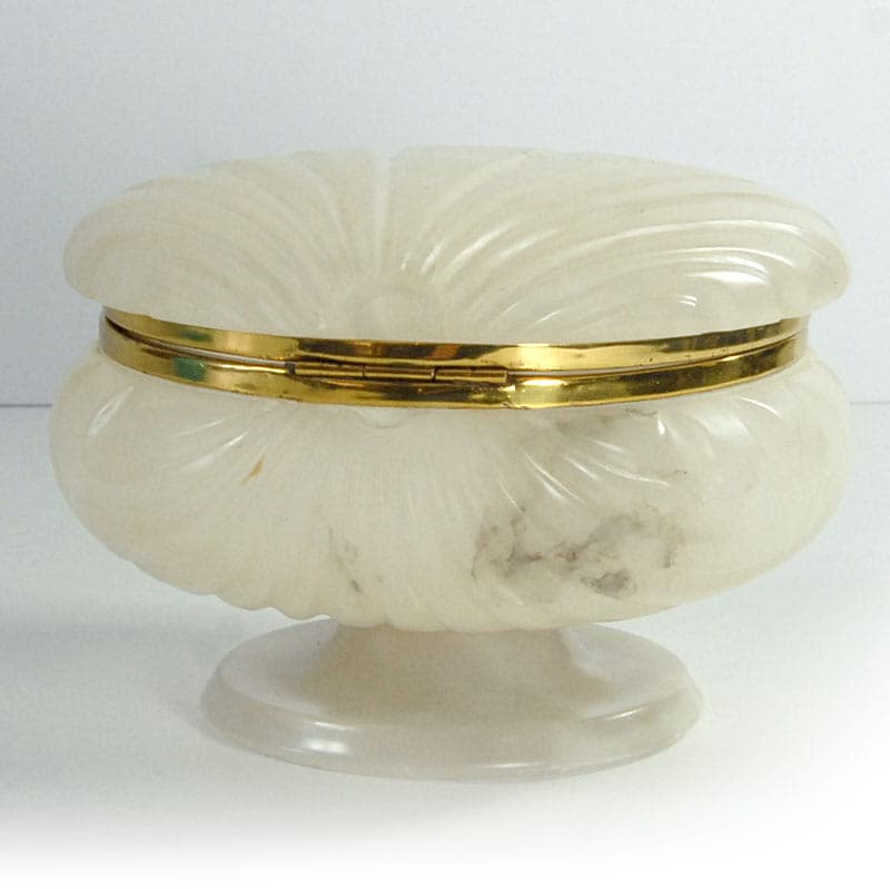 Container, alabaster ivory white, Italy, 1960s. - 41845