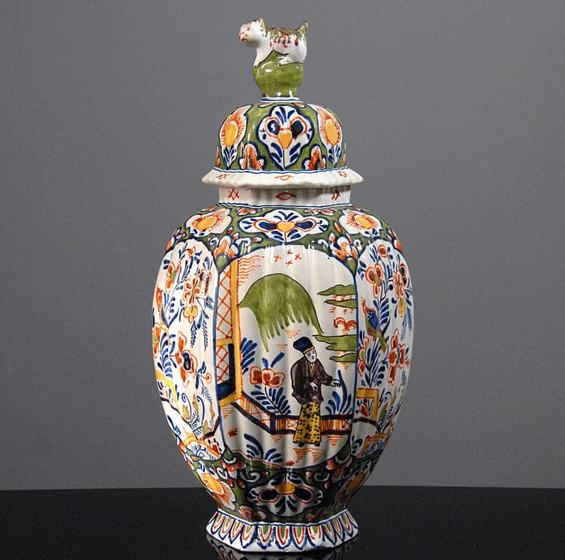 Vase Dutch Delft, multicolor porcelain, Netherlands, 18th century - 41811
