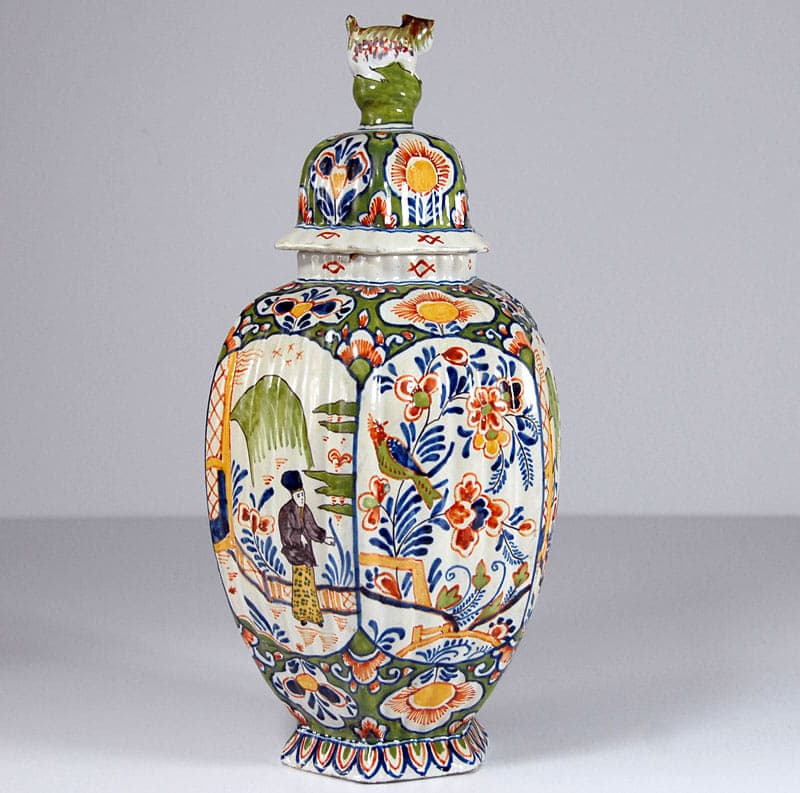 Vase Dutch Delft, multicolor porcelain, Netherlands, 18th century - 41812