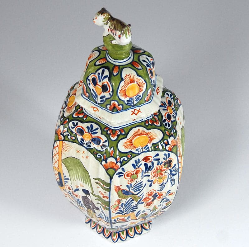 Vase Dutch Delft, multicolor porcelain, Netherlands, 18th century - 41813